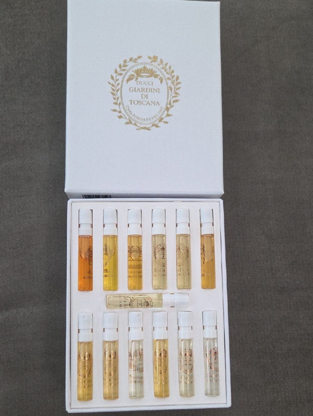 Gucci Giardini di Toscana Sample Vial Set in White and Gold